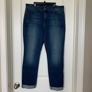 NYDJ Leanne Boyfriend Cuffed Jeans Size 14